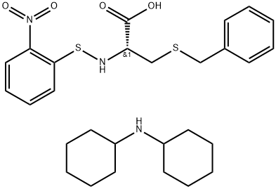 N-(2-ニトロフェニルスルフェニル)-S-ベンジル-L-システインジシクロヘキシルアンモニウム 化學(xué)構(gòu)造式