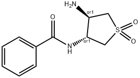 Benzamide, N-(4-aminotetrahydro-1,1-dioxido-3-thienyl)-, trans- (9CI) Struktur