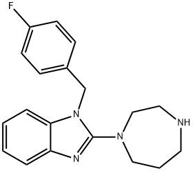 2-[1,4]DIAZEPAN-1-YL-1-(4-FLUORO-BENZYL)-1H-BENZOIMIDAZOLE Struktur