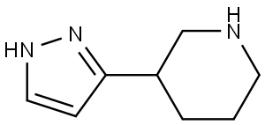 Piperidine, 3-(1H-pyrazol-3-yl)- (9CI) Struktur
