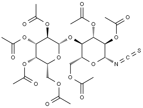 Hepta-O-acetyl-β-D-lactosyl-isothiocyanate Struktur