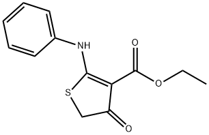 2-苯胺基-4-氧代-4,5-二氫-3-噻吩甲酸乙酯 結(jié)構(gòu)式