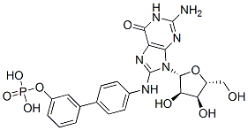 N-(guanosin-8-yl)-4-aminobiphenyl-5'-monophosphate Struktur