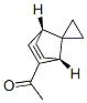 Ethanone, 1-spiro[(1R,2R,4S)-bicyclo[2.2.1]hept-2-ene-7,1-cyclopropan]-2-yl-, Struktur