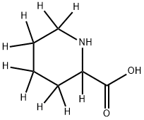 DL-2-哌啶甲酸-D9 結構式
