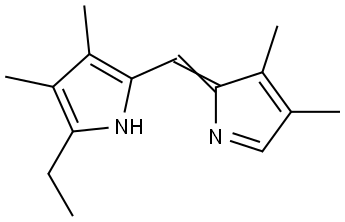 Pyrrole, 2-[(3,4-dimethyl-2H-pyrrol-2-ylidene)methyl]-5-ethyl-3,4-dimethyl- (8CI) Struktur