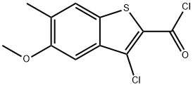 3-氯-5-甲氧基-6-甲基苯并 [b] 噻吩-2-甲酰氯 結構式