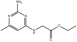 Glycine, N-(2-amino-6-methyl-4-pyrimidinyl)-, ethyl ester (9CI) Struktur
