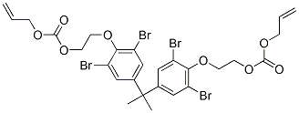 2,2-Bis[4-[2-(allyloxycarbonyloxy)ethoxy]-3,5-dibromophenyl]propane Struktur
