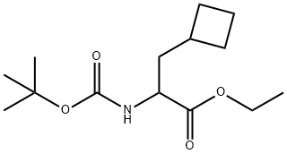 Ethyl 2-(tert-butoxycarbonylamino)-3-cyclobutylpropanoate Struktur