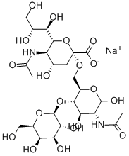 3'-N-ACETYLNEURAMINYL-N-ACETYLLACTOSAMINE SODIUM SALT Structure