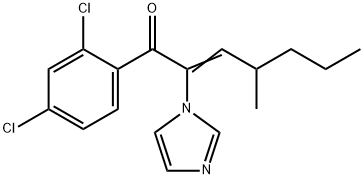 2-Hepten-1-one,  1-(2,4-dichlorophenyl)-2-(1H-imidazol-1-yl)-4-methyl- Struktur