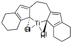 DICHLORO-(R,R)-ETHYLENEBIS-(4,5,6,7-TETRAHYDRO-1-INDENYL)-TITANIUM(IV) Struktur