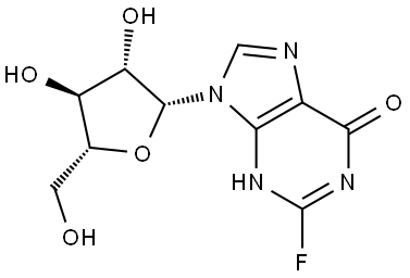 9--D-Arabinofuranosyl-2-fluoro-1,9-dihydro-6H-purin-6-one Struktur
