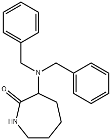 3-[bis(benzyl)amino]hexahydro-2H-azepin-2-one Struktur