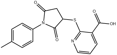 2-{[1-(4-甲基苯基)-2,5-二氧代-3-	吡, 838874-00-3, 結(jié)構(gòu)式