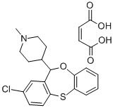 8-Chloro-6-(1-methyl-4-piperidyl)-6H-dibenz(b,e)-1,4-oxathiepin hydrog en maleate Struktur