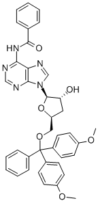 N6-BENZOYL-5'-O-(DIMETHOXYTRITYL)-3'-DEOXYADENOSINE Struktur