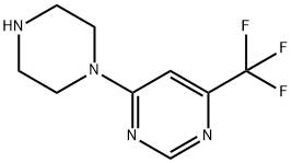 4-(1-哌嗪)-6-(三氟甲基)嘧啶 結(jié)構(gòu)式