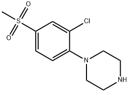 1-[4-CHLORO-2-(METHYLSULFONYL)PHENYL]PIPERAZINE Struktur