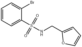 2-溴-N-(呋喃-2-基甲基)苯磺酰胺 結(jié)構(gòu)式