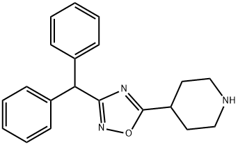 4-(3-BENZHYDRYL-1,2,4-OXADIAZOL-5-YL)PIPERIDINE Struktur