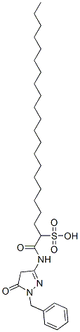1-[[1-benzyl-4,5-dihydro-5-oxo-1H-pyrazol-3-yl]amino]-1-oxodocosane-2-sulphonic acid Structure