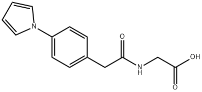 Glycine, N-((p-(1-pyrrolyl)phenyl)acetyl)- Struktur