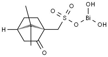 (1S)-1-[[[(dihydroxybismuthino)oxy]sulphonyl]methyl]-7,7-dimethylbicyclo[2.2.1]heptan-2-one Struktur