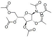 Acetamide, N-(acetyloxy)-N-(2,3,5,6-tetra-O-acetyl-.beta.-D-galactofuranosyl)- Struktur