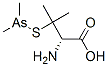 3-((Dimethylarsino-76As)thio)-D-valine Structure
