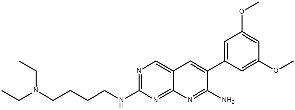 N2-[4-(DiethylaMino)butyl]-6-(3,5-diMethoxyphenyl)-pyrido[2,3-d]pyriMidine-2,7-diaMine 結(jié)構(gòu)式