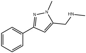 N-METHYL-N-[(1-METHYL-3-PHENYL-1H-PYRAZOL-5-YL)METHYL]AMINE 結(jié)構(gòu)式