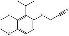 Acetonitrile,  2-[[2,3-dihydro-5-(1-methylethyl)-1,4-benzodioxin-6-yl]oxy]- Struktur