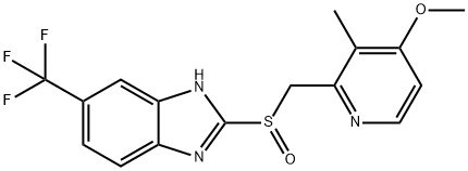 2-[(4-METHOXY-3-METHYLPYRIDINYL)-METHYLSULFINYL]-5-TRIFLUOROMETHYLBENZIMIDAZOLE Structure