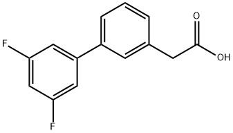 3-BIPHENYL-3',5'-DIFLUORO-ACETIC ACID Struktur