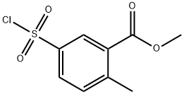 5-(CHLOROSULFONYL)-2-METHYLBENZOIC ACID METHYL ESTER Struktur