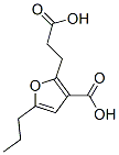 3-carboxy-5-propyl-2-furanpropionic acid Struktur
