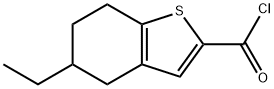 5-ethyl-4,5,6,7-tetrahydro-1-benzothiophene-2-carbonyl chloride Struktur