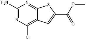 2-氨基-4-氯噻吩并[2,3-D]嘧啶-6-羧酸甲酯 結(jié)構(gòu)式