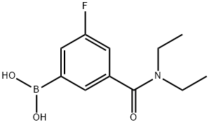 3-氟-5-(二乙基氨甲?；?苯基硼酸 結(jié)構(gòu)式