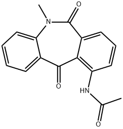 N-(6,11-dihydro-5-methyl-6,11-dioxo-5H-dibenz[b,e]azepin-10-yl)acetamide 結(jié)構(gòu)式