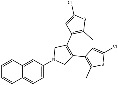 3,4-BIS-(5-CHLORO-2-METHYL-THIOPHEN-3-YL)-1-NAPHTHALEN-2-YL-2,5-DIHYDRO-1H-PYRROLE Struktur