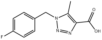 1-[(4-Fluorophenyl)methyl]-5-methyl-1H-1,2,3-triazole-4-carboxylic acid, 4-Carboxy-1-(4-fluorobenzyl)-5-methyl-1H-1,2,3-triazole Struktur