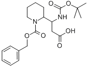 3-BOC-AMINO-3-(2'-CBZ)PIPERIDINE-PROPIONIC ACID Struktur