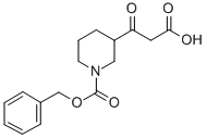 3-(2-CARBOXY-ACETYL)-PIPERIDINE-1-CARBOXYLIC ACID BENZYL ESTER Struktur