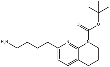 8-N-BOC-5,6,7,8-TETRAHYDRO-1,8-NAPHTHYRIDIN-2-BUTYLAMINE Struktur