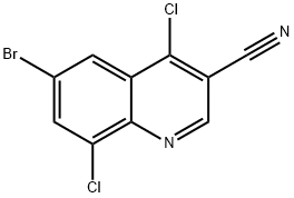 6-BROMO-4,8-DICHLORO-QUINOLINE-3-CARBONITRILE Struktur