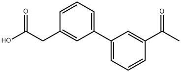 3-BIPHENYL-3'-ACETYL-ACETIC ACID Struktur