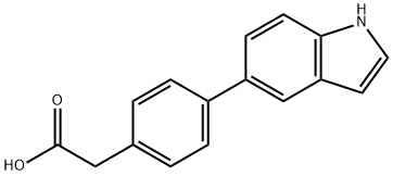4-(5'-INDOLE)PHENYL ACETIC ACID Struktur
